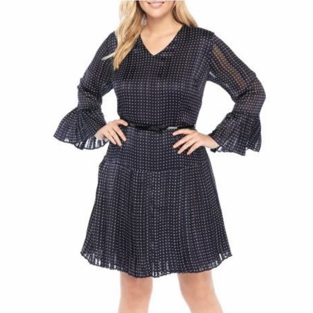 NWT The Limited Bell Sleeve Plisse Dress, 14W